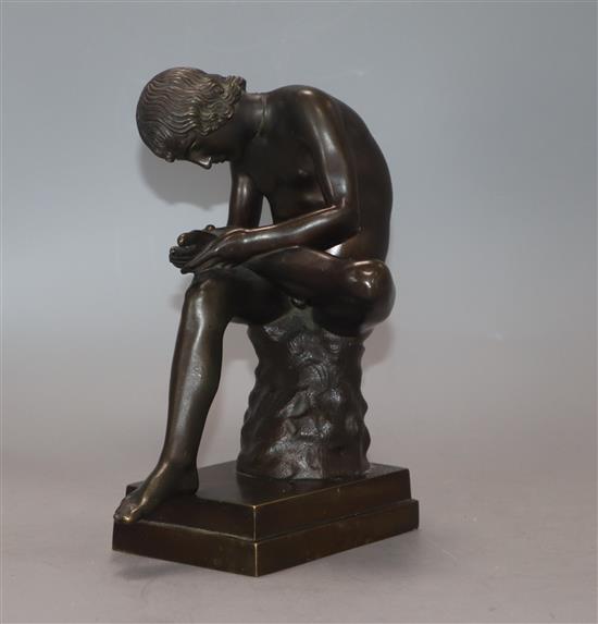 A bronze of Spinario height 19cm (a.f.)